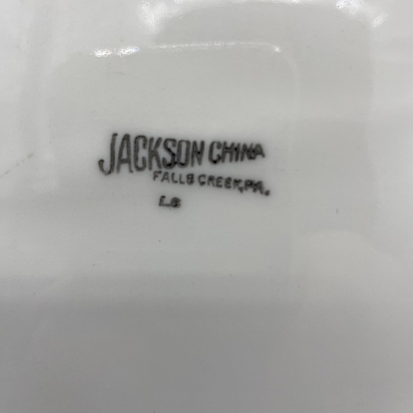 Jackson China Platter, white ceramic, black cherry ombre rim, oval,  hotel ware. - Picture 6 of 6